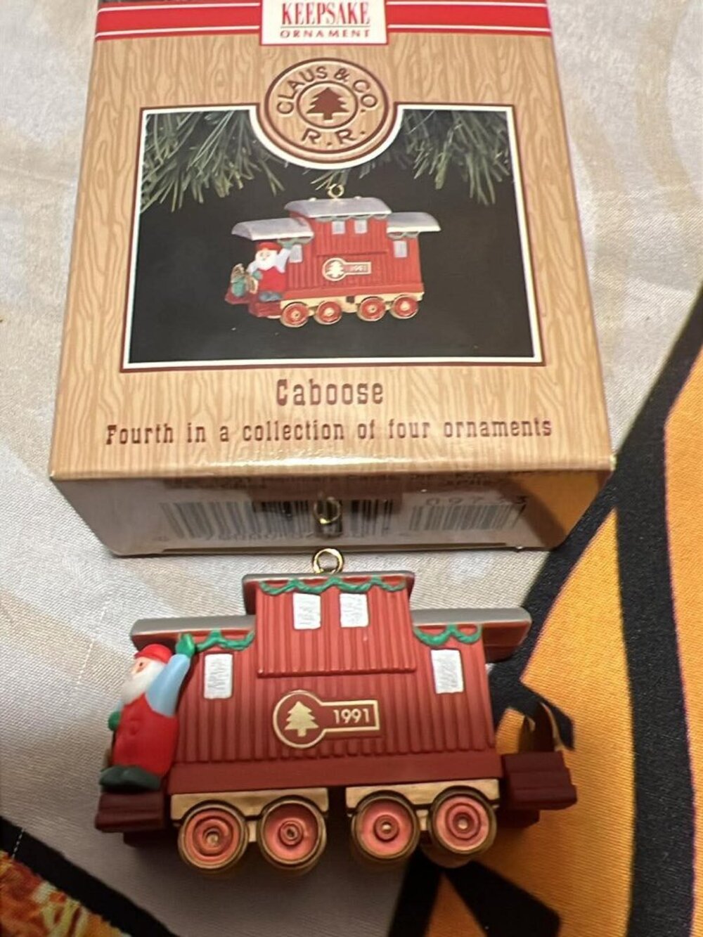 Hallmark Keepsake 1991 Claus & Co. R.R. Caboose Ornament – #4 of 4 Vintage Train